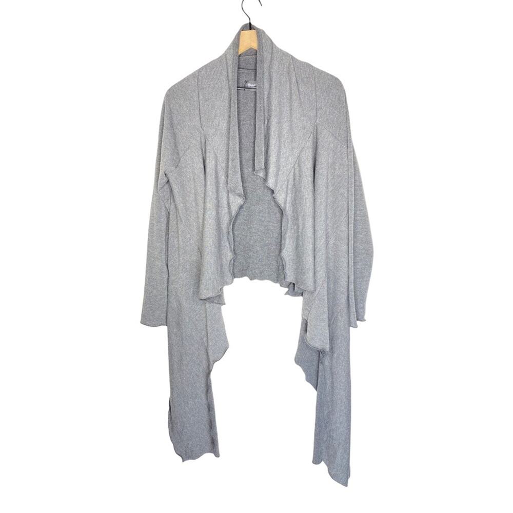 Magali Corzo gray cascading draped cardigan size L